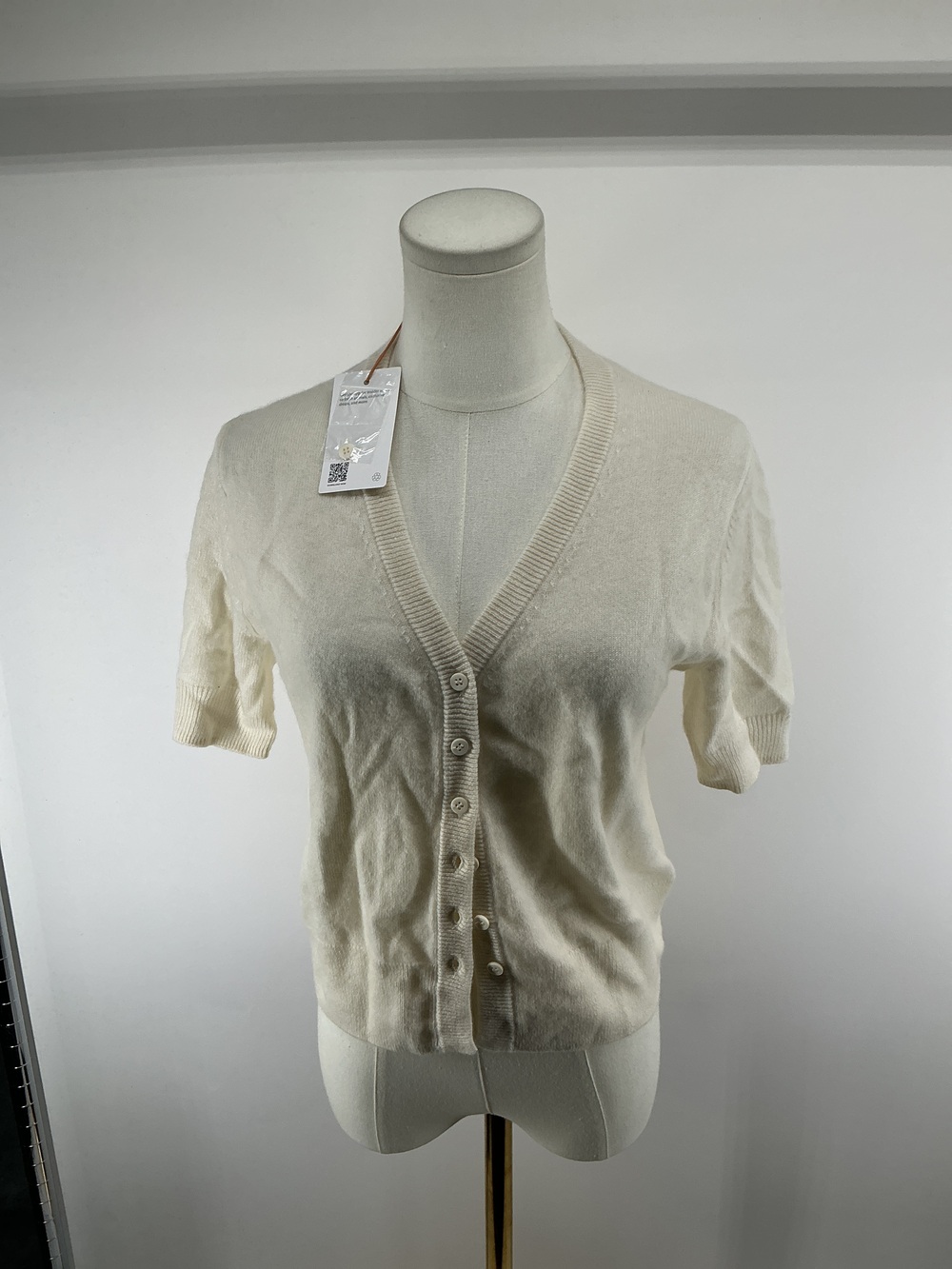 Mongolian Cashmere Short Sleeve Cardigan